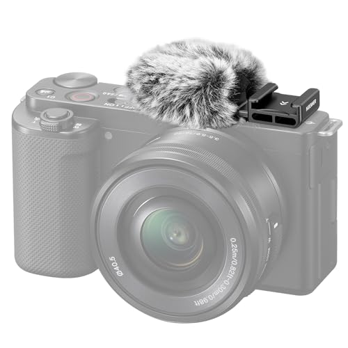 NEEWER Cold Shoe Wind Muff for ZV Series Vlog Cameras, CA133, Black - style: CA133 Black