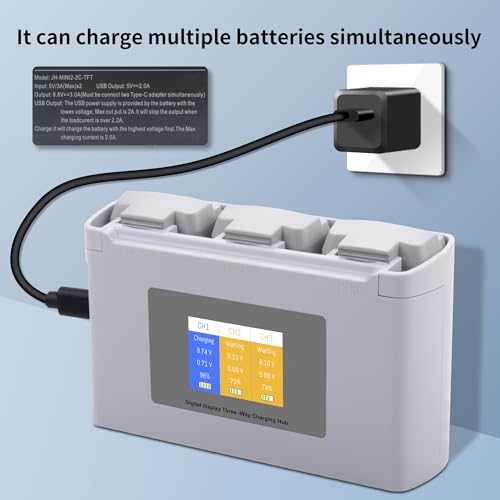 Mini 2 Battery 3-Channel Charger Two-Way Charging Hub for DJI Mini SE SE 4K
