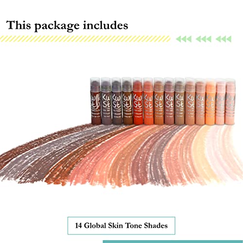 Kwik Stix Solid Paint Pens, Assorted Skin Tones, Pack of 14