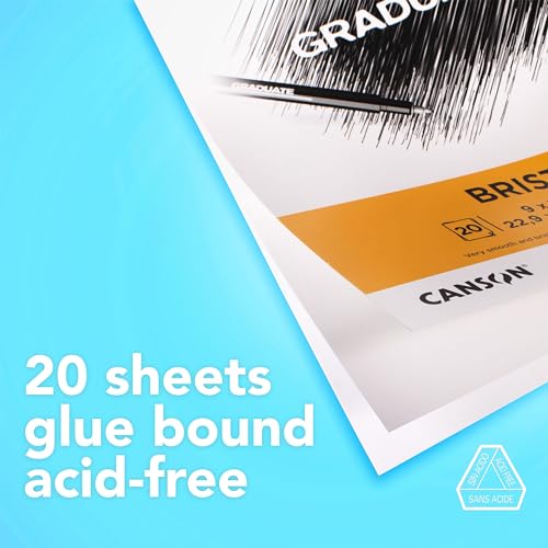 Canson Graduate Bristol Paper Pad, Extra Smooth Finish, 5.5x8.5 in - size: 5.5x8.5 inch