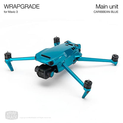 WRAPGRADE Skin Compatible with DJI Mavic 3 Pro (Caribbean Blue) - color: Caribbean Blue / Pro