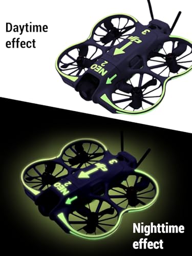 for DJI Neo 2 Glow in The Dark Drone Skin Sticker, Scratch-Resistant Waterproof Luminous Night Flying Decals, Cool Neon Protective Drone Stickers, DJI Neo 2 Accessories, Light Green