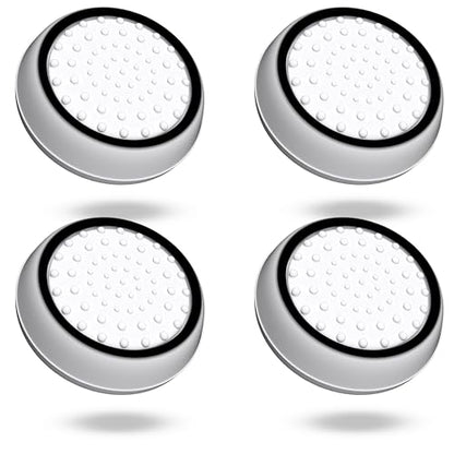 MatoSan 4 Thumbstick Grip Caps – Universal Silicone Controller Covers – Enhanced Grip, Precision & Protection – Anti-Slip Joystick Accessories for All Modern Game Controllers - size: 4 White Set