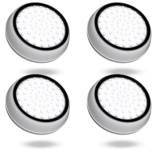 MatoSan 4 Thumbstick Grip Caps – Universal Silicone Controller Covers – Enhanced Grip, Precision & Protection – Anti-Slip Joystick Accessories for All Modern Game Controllers - size: 4 White Set