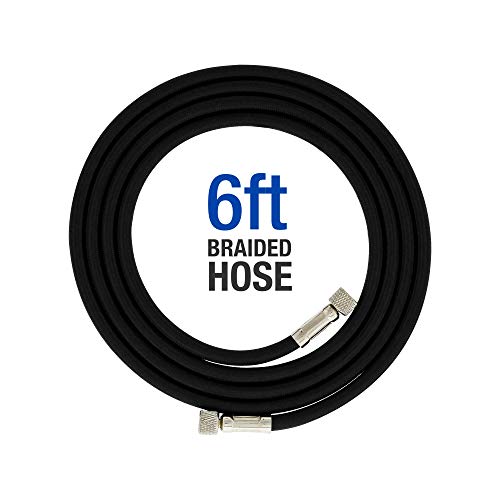 Master Model C16-B - Black Mini Airbrush Air Compressor with 6 Foot Braided