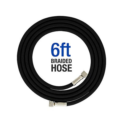 Master Model C16-B - Black Mini Airbrush Air Compressor with 6 Foot Braided