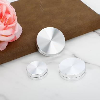 Syihah 3Pcs Silver Ceramic Clay Pottery Spinner Set - 30mm, 38mm, 45mm Throwing & Trimming Tools for Potters, Artists & Ceramic Enthusiasts