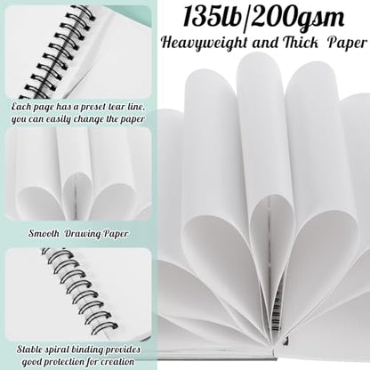 7.6 × 10In Marker Sketchbook, 200gsm Double-Sided Bleedproof Marker Paper - size: 7.6×10 Inch (1 pack)