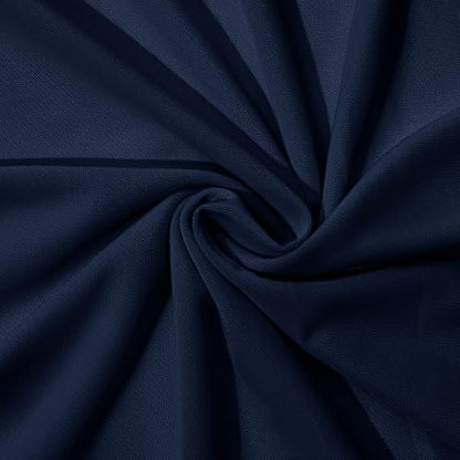 Horbaunal 4-Way Stretch Mesh Fabric by The Yard, Navy 1 Yard - color: Navy, size: 1 Yard