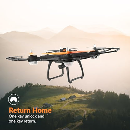 Vivitar - 360 Skyview GPS Video Drone, Camera & Stabilized Aerial Footage (Orange/Black)