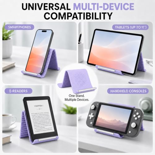 Airplane Phone Holder, Portable Travel Phone Stand, Lavender - color: Lavender-1PCS