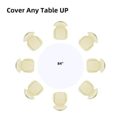 Evershine 3X Thicker Heavy Duty Plastic Table Covers Round Tablecloth, Disposable Tablecloth 12 Pack Round 84" White - color: White, size: 12 PACK Round 84"