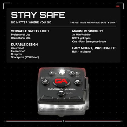 Guardian Angel Micro Safety Light - White Front & Red Rear - color: White/Red