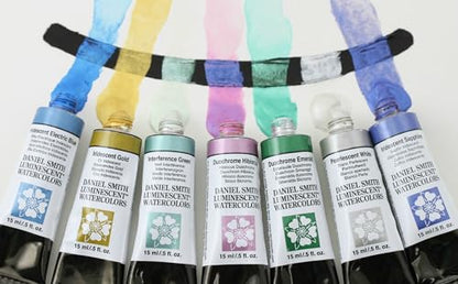 Daniel Smith Extra Fine Watercolor 15ml Paint Tube, Duochrome, Lapis Sunlight (284640049), 0.50 Fl Oz (Pack of 1) - color: Duochrome, Lapis Sunlight