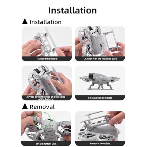 Landing Gear Extensions for DJI Neo Drone, Foldable Height Extended Leg for DJI Neo Accessories