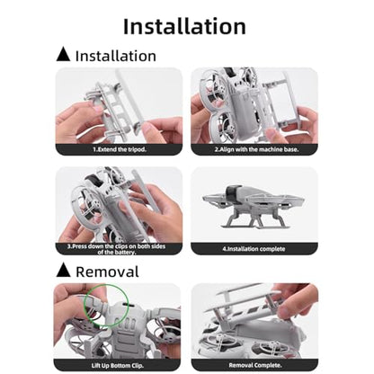 Landing Gear Extensions for DJI Neo Drone, Foldable Height Extended Leg for DJI Neo Accessories