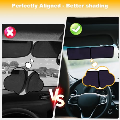 XCBYT Static Cling Car Window Sahdes for Driver Side Window, 2-Pack - color: 2 Semi-Transparent, size: 9.84" x 7.09"