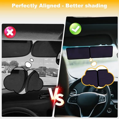 XCBYT Static Cling Car Window Sahdes for Driver Side Window, 2-Pack - color: 2 Semi-Transparent, size: 9.84" x 7.09"