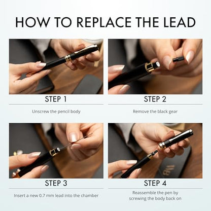 Wordsworth & Black Luxury Bamboo Wood Mechanical Pencil 0.7mm for Drafting - color: Maple Wood