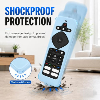 Silicone Case for Philips TV Remote URMT26CND002 (Glow Blue) - color: Glow Blue