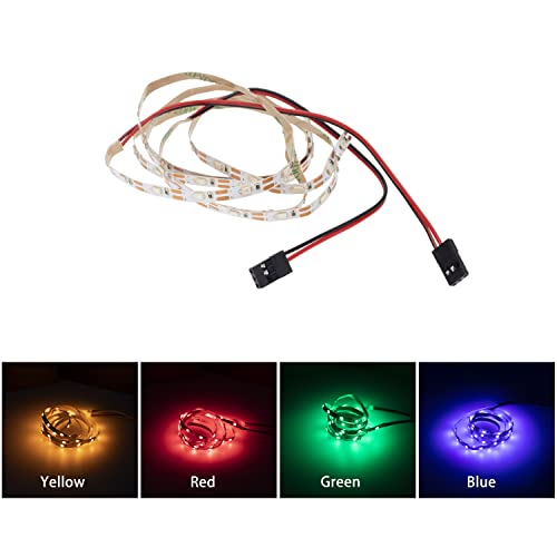 DKKY LED Strip Colored Light Strip for RC Fixed Wing Airplane Flying Wing Plane AR Wing Drone Model Car Truck (Blue) - color: Blue