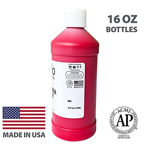 milo Kid's Washable Tempera Paint Set, 8 Primary Colors, 16 oz Bottles - style: Primary Tempera 8 x 16 oz Bottles