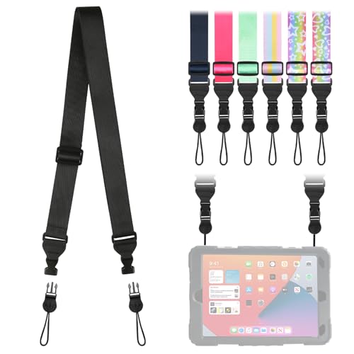 FIEIL Universal Shoulder Strap, Replacement Nylon Neck Lanyard, Comfortable Adjustable Shoulder Strap for iPad, Camera, Crossbody Bag, Binocular, Tablet (Black) - size: 1 Pack Black