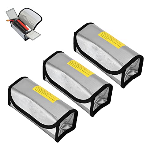 Yosoo Health Gear Fireproof Battery Safe Bag with Retardant Coating, 3 PCS