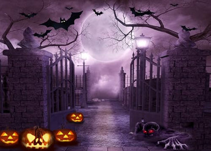 7x5Ft Halloween Theme Pictorial Cloth Customized Photography Backdrop Background Studio Prop - size: 7X5Ft