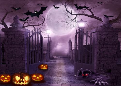 9x6Ft Halloween Theme Pictorial Cloth Customized Photography Backdrop Background Studio Prop - size: 9X6Ft