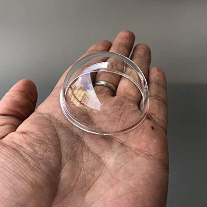 2 Inch Small Acrylic PC Clear Dome Glass Protective Cover Mini Security CCTV Camera Dome Housing Anti-Aging Transparent Shell 51.4x26.57mm