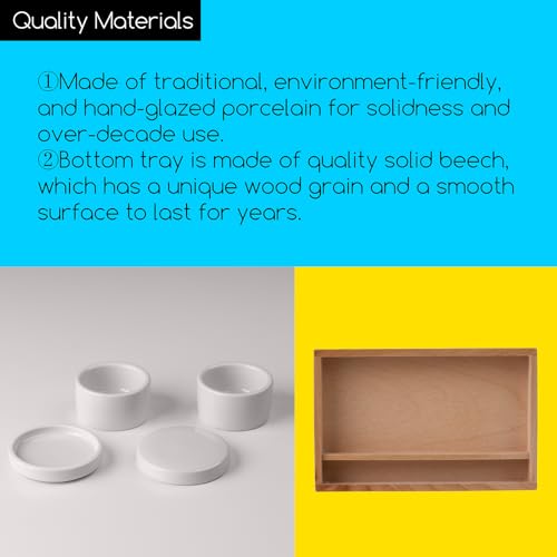 MEEDEN 2 Pack Porcelain Palette Cup: Deep Well Oil Paint Dipper - size: Not Available | 2 Wells