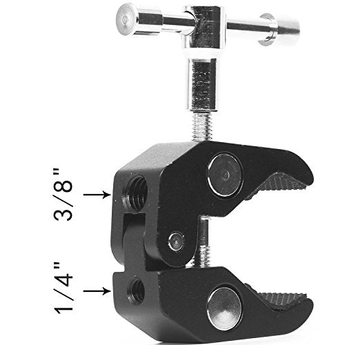 Anwenk Double Ballhead Ball Arm Camera Clamp Mount Monitor Mount Bracket with Super Clamp Compatible with Ronin M Ronin MX Freefly MOVI - color: DoubleBall+SuperClamp
