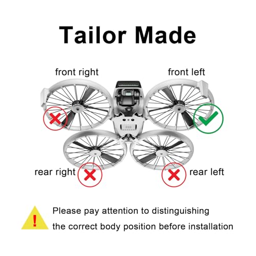 Dji Flip Foldable Arm Shell Replacement Flip Propeller Blade Guard Protective Cover For Dji Flip Body Shell Repair Parts Drone Body Kit Gray (Left Front)