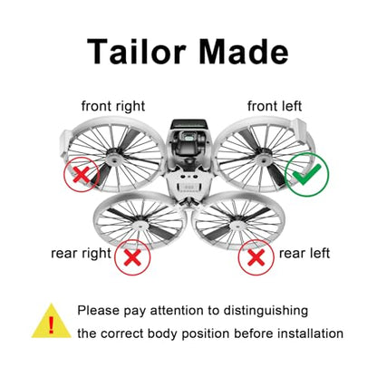 Dji Flip Foldable Arm Shell Replacement Flip Propeller Blade Guard Protective Cover For Dji Flip Body Shell Repair Parts Drone Body Kit Gray (Left Front)