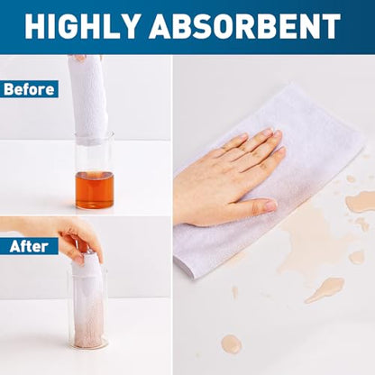 TEAWOO White Microfiber Cleaning Cloths Bulk-400 Pack, Cleaning Rags White - color: White, size: 400 Pack