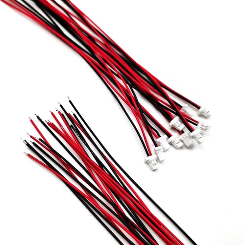 20 Sets Mini Micro JST SH 1.0mm 2-Pin Connector Male Plug with 15cm UL1571 Cable & Female Socket Adapter