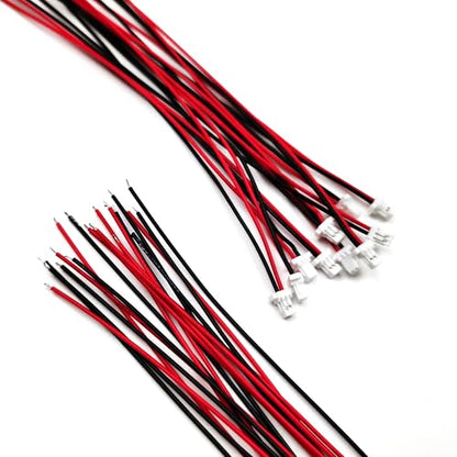 20 Sets Mini Micro JST SH 1.0mm 2-Pin Connector Male Plug with 15cm UL1571 Cable & Female Socket Adapter