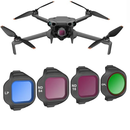 ND CPL LP Filter Set for DJI Mini 5 Pro Drone Lens Filter Accessories, 4 Pack ND8 ND16 CPL Polarizer Anti-Light Pollution Neutral Density Filters, Multi-Layer HD Optical Glass