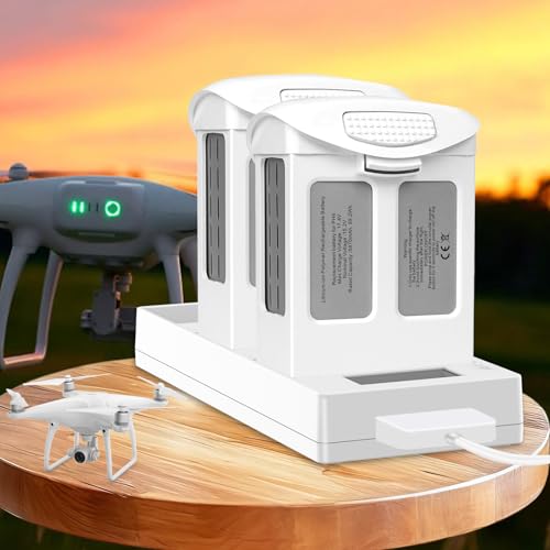 2 Pack Phantom 4 Battery with Multi Charger Hub, 15.2V 5870mAh Intelligent Flight Battery for DJI Phantom 4/4 RTK / 4 Pro / 4 Pro V2.0/4 Advanced