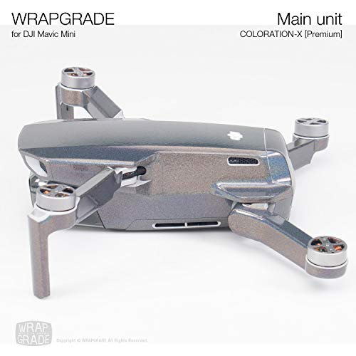 Wrapgrade Skin Compatible with DJI Mavic Mini & Mini 2 SE & Mini 4K (Coloration-X) - color: COLORATION-X