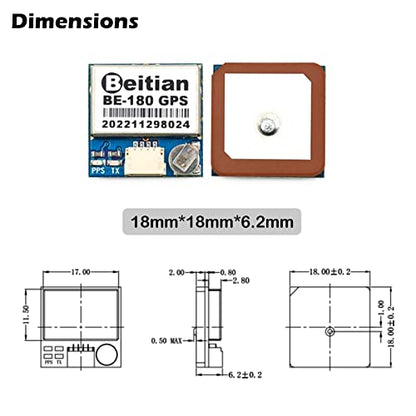 BE-180 GPS Module Beidou GPS AntennaTTL Level 38400bps for Arduino Raspberry Pi Aircraft Pixhawk APM Flight Controller - color: BE-180