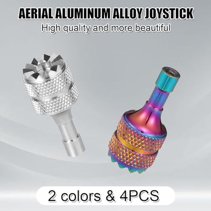 4pcs Mini Joystick Replacement Compatible with DJI Mini 3 Pro - color: Dazzling Color,silver