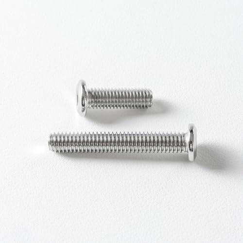 M3 x 6mm (50 Pack) Metric Flat Head Hex Socket Cap Screws Bolts, 304 Stainless Steel 18-8, Hex Drive, Bright Finish, Fully Machine Thread - size: M3 x 6