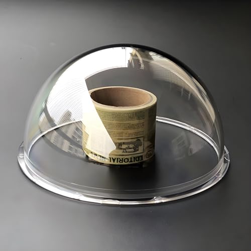 4.2 Inch Clear Dome Cover Transparent Hemisphere Camera Lens Protective Cover, Polycarbonate Plastic Glass Security CCTV Camera Case, Dome Outer Diameter 107mm
