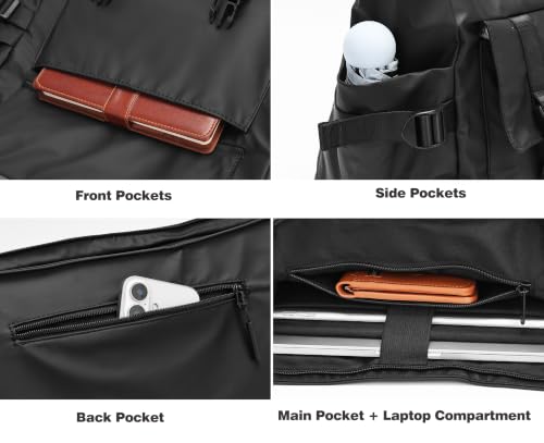 TurnWay messenger bag,Large Capacity Crossbody bags for men women.15×7×11in - color: Black