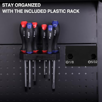 WORKPRO 12PCS Screwdriver Set, Go-Thru Screwdriver with Wall Mount Rack - style: 12-Piece Go-thru Screwdriver Set