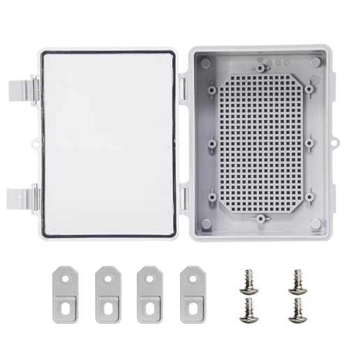 Outdoor Junction Box, Electrical Box,Waterproof ABS Plastic Dustproof Waterproof Outdoor Project Enclosure ith Plastic Snap Clear 7"x5.1"x3.5" - color: Clear, size: 7"x5.1"x3.5"