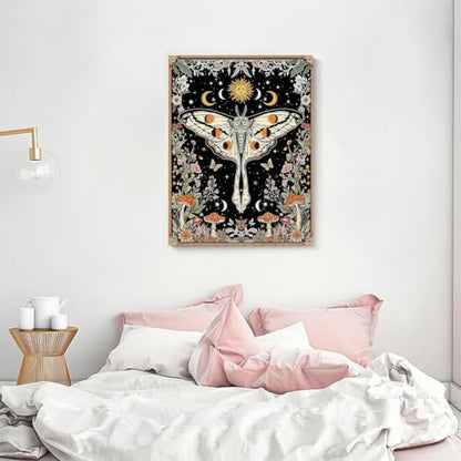 Mushroom Diamond Art Kits for Adults Moth Diamond Painting Kit Beginner - color: DP05010