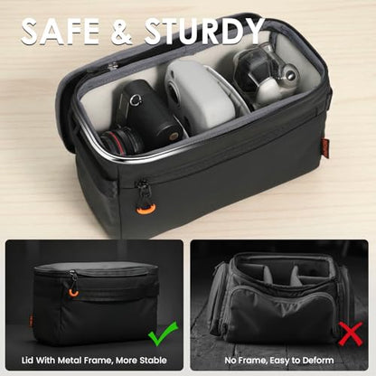 TARION Padded Camera Insert Bag Protective Framed DSLR Inner Case Organizer - style: Xs (1 Camera 2 Lenses)